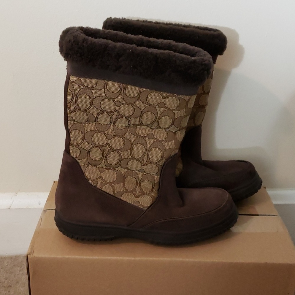 Coach monogram boots